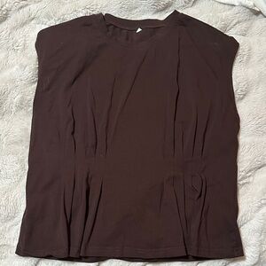 Sleeveless Brown Top